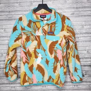 Patagonia Synchilla Fleece Quarter Zip Size XSmall "Feather Dance"